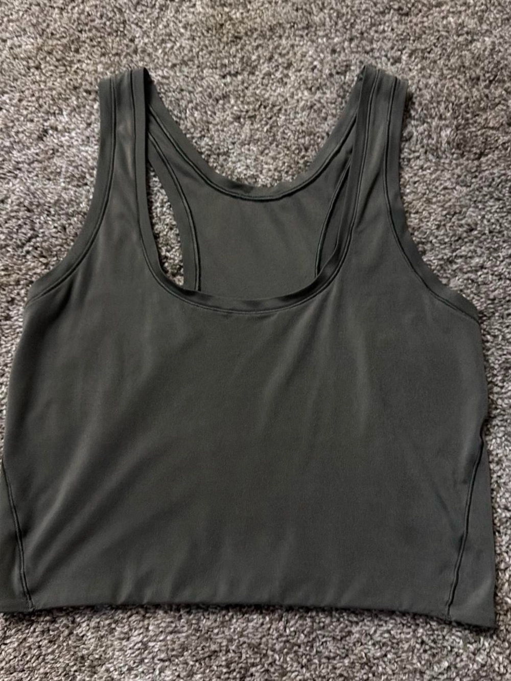 lululemon athletica Black Racerback Cropped Tank